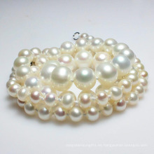 6-7-8-9mm Collar de perlas de agua dulce redonda AAA